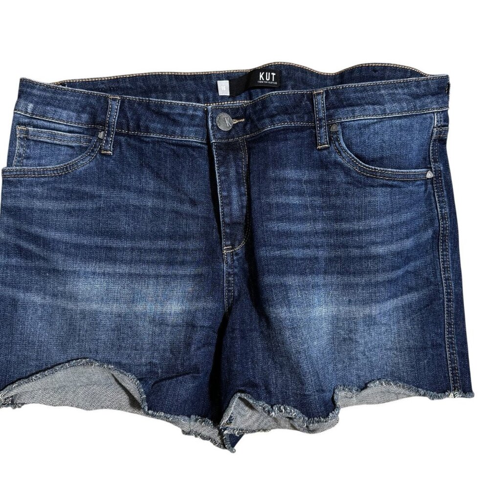 Kut From The Kloth Women's 16 Shorts Gidget Fray Short blue denim short